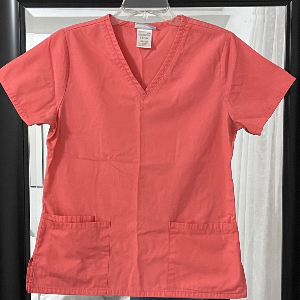 Coral Scrub Top